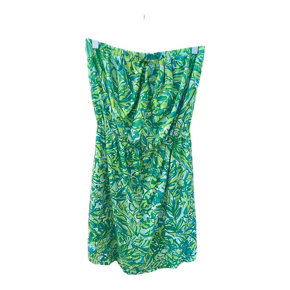 Lilly Pulitzer Green Strapless Dress